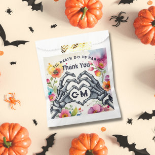 Til Death Do Us Part Skeletons Gothic Wedding Favour Bags
