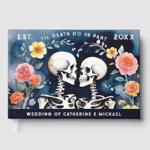 Til Death Do Us Part Skeletons Gothic Wedding Guest Book
