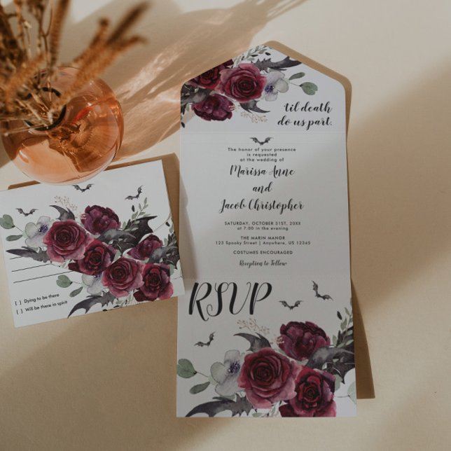 Til Death Do Us Part Trifold Wedding Invitation (Creator Uploaded)