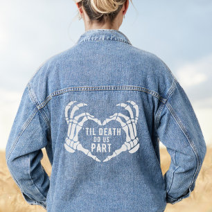 Til Death Do Us Part Wedding Bride Denim Jacket