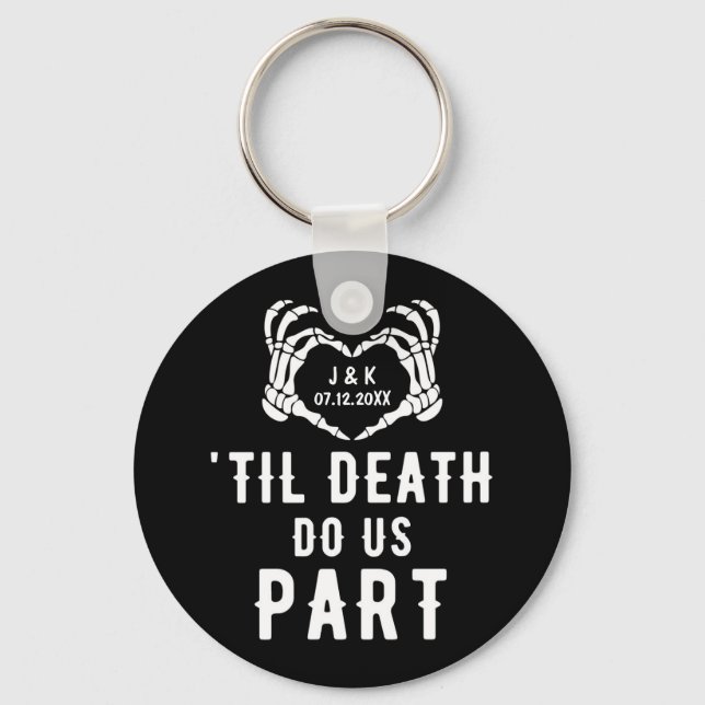 Til Death Do Us Part Wedding Favours Custom Key Ring (Front)