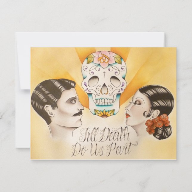 "Til Death Do Us Part" Wedding Invitation (Front)