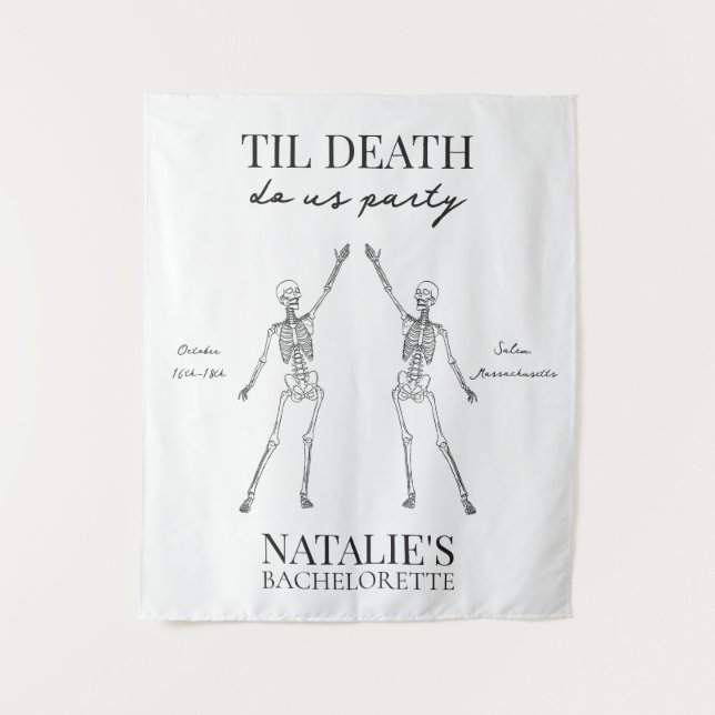 Til Death Do Us Party Bachelorette Tapestry (Front)
