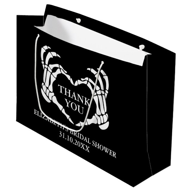 Til Death Do Us Party Bridal Shower Thank You Large Gift Bag (Front Angled)