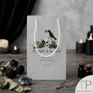 Til Death Do Us Party Grey Irish Skull Bridesmaid Small Gift Bag