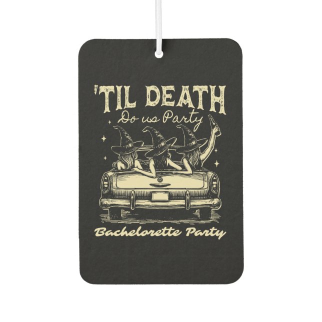 Til Death Do Us Party Halloween D Yellow Car Air Freshener (Front)