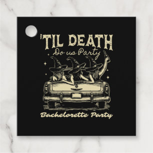 Til Death Do Us Party Halloween D Yellow Favour Tags
