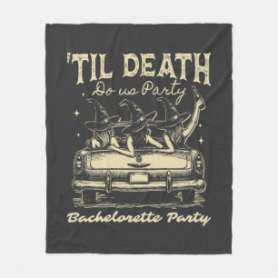 Til Death Do Us Party Halloween D Yellow Fleece Blanket