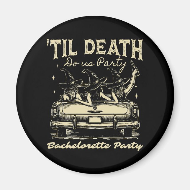 Til Death Do Us Party Halloween D Yellow Magnet (Front)