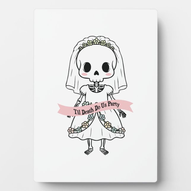 Til Death Do Us Party Halloween Plaque (Front)