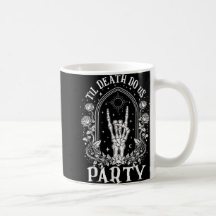Til Death Do Us Party Retro Halloween Bachelorette Coffee Mug