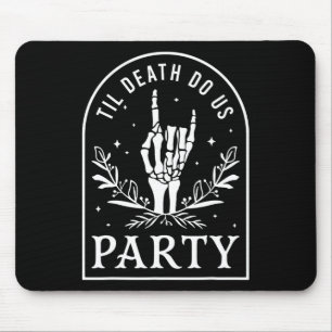 Til Death Do Us Party Retro Halloween Bachelorette Mouse Mat