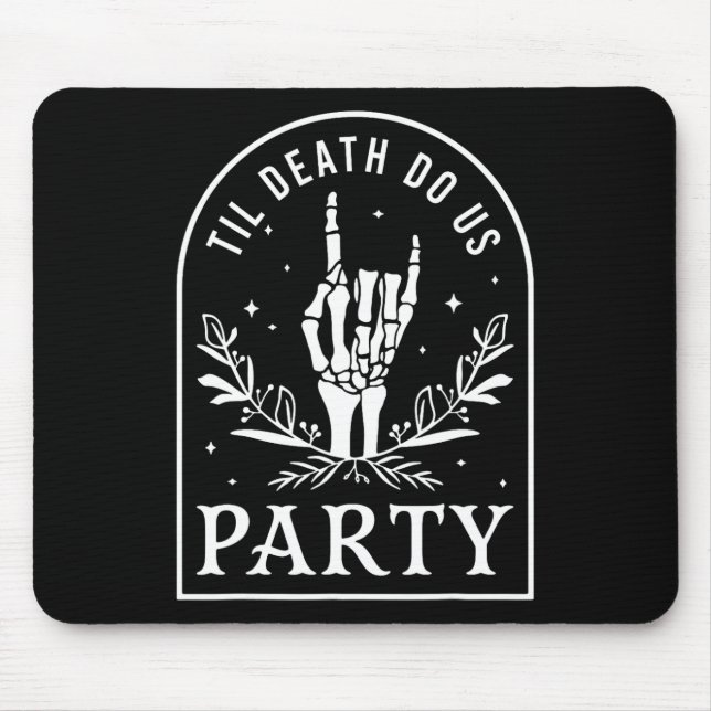 Til Death Do Us Party Retro Halloween Bachelorette Mouse Mat (Front)