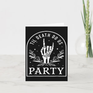 Til Death Do Us Party Retro Halloween Bychelorette Card