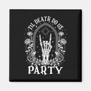 Til Death Do Us Party Retro Halloween Chelorette M Magnet