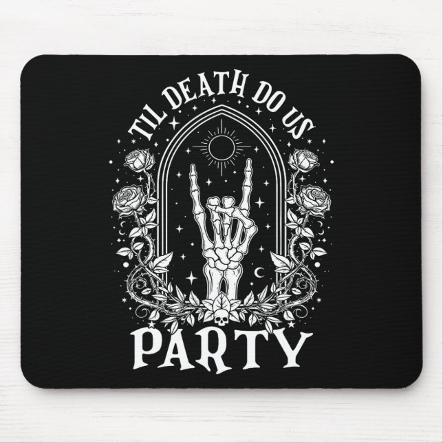 Til Death Do Us Party Retro Halloween Chelorette M Mouse Mat (Front)
