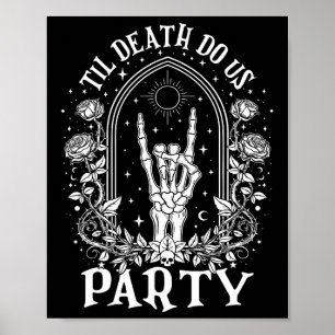 Til Death Do Us Party Retro Halloween Chelorette M Poster