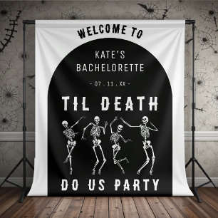 Til Death Do Us Party Skeleton Bachelorette Party Tapestry