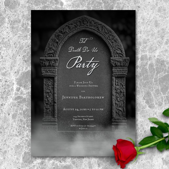 Til Death Do Us Party Spooky Bridal Shower Invitation (Til Death Do Us Party Spooky Bridal Shower Invitation)