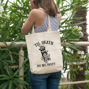 Til Death Do We Part Bachelorette Party Customised Large Tote Bag