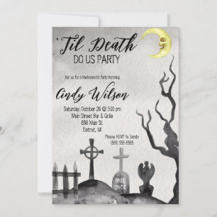 Til Death Do We Party Bachelorette Party Invitation