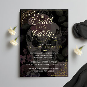 Til Death Do We Party Gothic Skull Halloween
