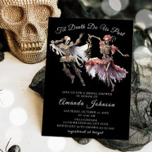 Til Death Gothic Skeleton Halloween Bridal Shower