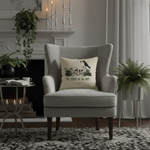 Til Death Gothic St Patricks Day Floral Skull Cushion