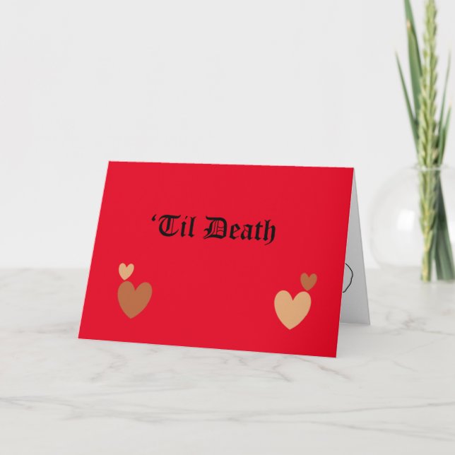 'Til Death Gothic Wedding Invitation (Front)