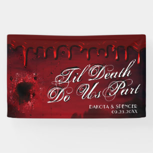 Til Death Parts Us   Black and Red Murder Mystery Banner
