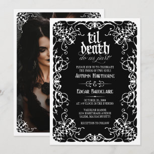 Til Death Photo Gothic Wedding Invitation