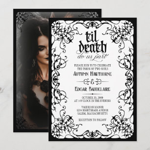 Til Death Photo Gothic Wedding Invitation