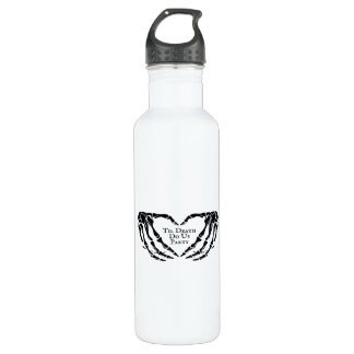 Til Death - Skeleton Heart Hands  710 Ml Water Bottle