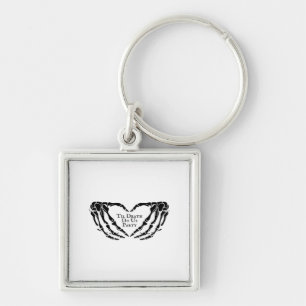 Til Death - Skeleton Heart Hands Key Ring
