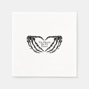 Til Death - Skeleton Heart Hands Napkin