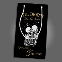 Til Death Skeleton Lovers Tarot Card Goth Wedding