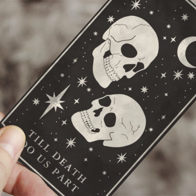 Til Death Skull Tarot Wedding Save the Date Enclosure Card (Creator Uploaded)
