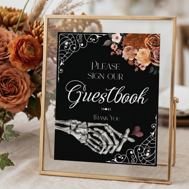 Til Death Watercolor Skeleton Hand Guestbook (Til Death Watercolor Skeleton Hand Guestbook)