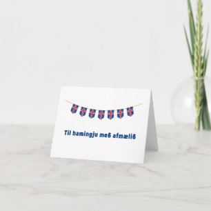 Til hamingju með afmælið, Icelandic Birthday  Card