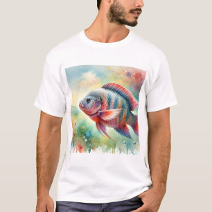 Tilapia fish 060824AREF108 - Watercolor T-Shirt