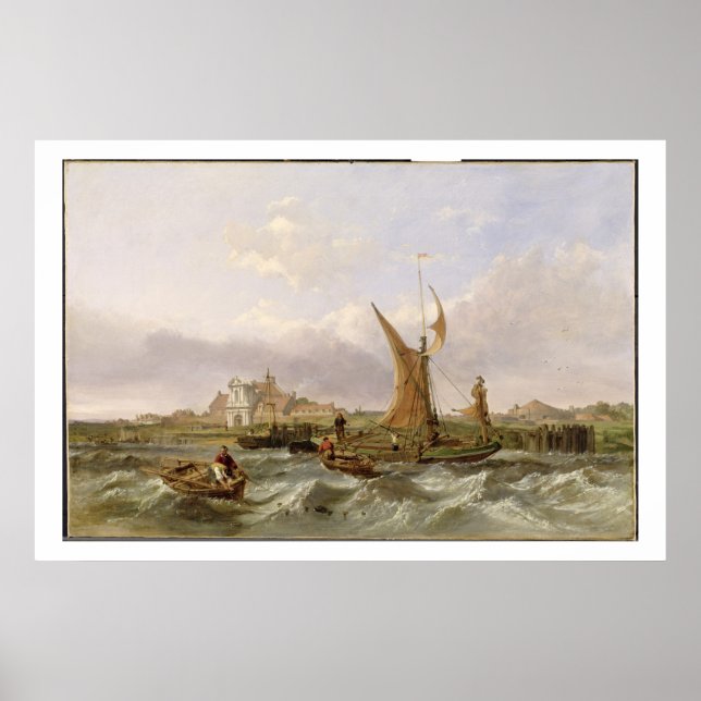 Tilbury Fort - Wind Against the Tide, 1853 (oil on Poster (Front)