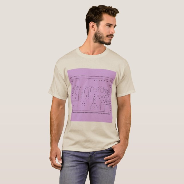 tilde.town ascii art unfitted shirt (Front Full)