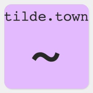 tilde.town little square sticker