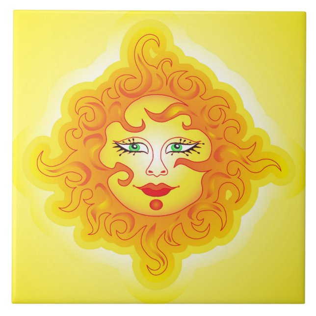 Tile Abstract Sun (Front)