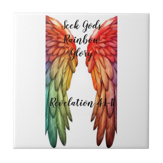 Tile Angel Wings Angelic Vibes (Front)