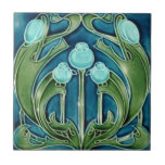 Tile - Art Nouveau Blueberries<br><div class="desc">You have the choice of two size tiles.
Welcome all feedback & photo's of your purchases, which could help other customers in making the right choice for their project.</div>