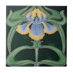 Tile - Art Nouveau Iris