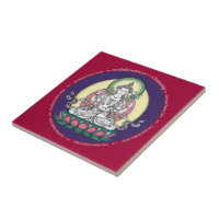 Tile - Avalokiteshvara (Tib: Chenrezig) Compassion