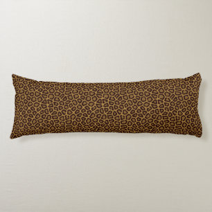 Tile background with a leopard fur body cushion
