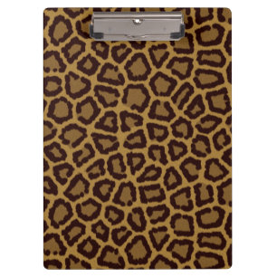 Tile background with a leopard fur clipboard